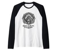 Shax. Guardia la Fiamma. Non temere Nulla Maglia con Maniche Raglan