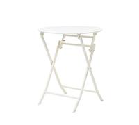 ShAzan Tavoli da pranzo pieghevole, tavolino portatile per 2 persone, quadrato/rotondo, 4 colori,(White Round Table)