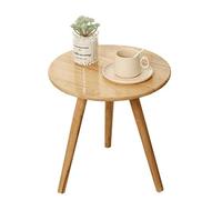 ShAzan Tavoli da pranzo rotondi/tavolo di negoziazione, montaggio semplice, mobili supplementari in legno con telaio in legno massiccio per divano letto e letto, 2 colori (legno color, 23,62 x 23,62