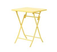 ShAzan Tavoli Piccolo Tavolo Da Pranzo Pieghevole, Tavolino Portatile Per 2 Persone, Quadrato/Rotondo, 4 Colori,(Giallo Piazza Tavolo)