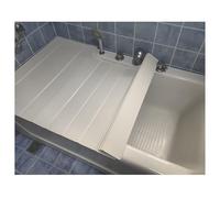 ShAzanz Copertura Vasca da Bagno, Pieghevole Coprivasca Vassoi Vasca da Bagno Grano di Legno Antipolvere Copri Mensola Bagno per Un Perfetto Relax, 0,6cm Spessore Pieghevole(70x127x0.6cm)