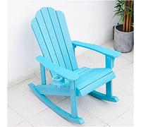 ShAzanz Poltrona Posti a sedere all'aperto per gli adulti, All Weather Front Porch Sedia a dondolo per esterno/ponte/giardino/piscina/cortile, Carico 330 libbre(Blue)