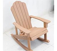 ShAzanz Poltrona Posti a sedere all'aperto per gli adulti, All Weather Front Porch Sedia a dondolo per esterno/ponte/giardino/piscina/cortile, Carico 330 libbre(Brown)