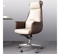 ShAzanz Sedia ergonomica da ufficio, altezza regolabile 360 ° girevole girevole girevole Executive Computer Task Chairs con poggiatesta e braccioli imbottiti, pelle PU(Color 1)