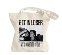 SHBCTGJ Get In Loser We're Going To The Cottage Heated Rivalry Merch Borsa In Tela Stampata Borsa A Mano Regalo Pensata, Borsa Shopping Y2K E Alla-B