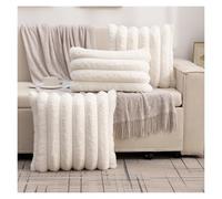 SHBHWS 1 federa in velluto su un lato, alla moda, calda, for dormire meglio, decorativa for cuscini for soggiorno, casa Per Divano del Soggiorno(White,50x50cm)