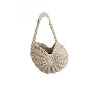 SHBHWS Borsa da donna intrecciata a conchiglia, squisita borsa lavorata a mano, a, mini polso Per appuntamenti, viaggi, lavoro(Beige)