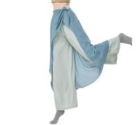 SHBHWS Completo da Allenamento for Danza Classica, Pantaloni Ballo, Abito Performance Donna, Gonna in Chiffon per Le Prove di Danza(Grayish Blue,L)