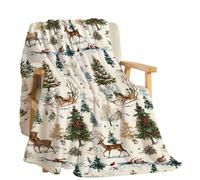 SHBHWS Coperta in flanella a tema natalizio: morbida, leggera e calda for tutte le stagioni, perfetta for letto, divano, ufficio, campeggio Per Divano e Letto(102X127cm)