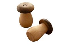 SHBHWS Dispenser for stuzzicadenti da 2 Pezzi, Supporto, Scatola a Forma di Fungo in Legno Noce Nera, Accessori Cucina per Cucina e Ristorante