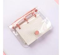 SHBHWS Mini quaderno a 3 fori fogli sciolti blocco note raccoglitore ad anelli quaderno for libri a mano diari forniture di cancelleria(Red)