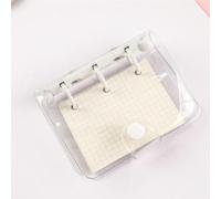 SHBHWS Mini quaderno a 3 fori fogli sciolti blocco note raccoglitore ad anelli quaderno for libri a mano diari forniture di cancelleria(White)
