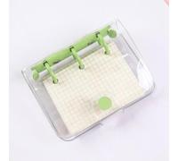 SHBHWS Mini quaderno a 3 fori fogli sciolti blocco note raccoglitore ad anelli quaderno for libri a mano diari forniture di cancelleria(Green)