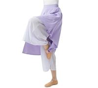 SHBHWS Pantaloni culottes in chiffon larghi da donna a gamba larga danza classica Flowy Elegante costume pratica latina Per le Prove di Danza(Color6,L)