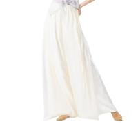 SHBHWS Pantaloni da danza classica Gonna ampia in chiffon for donna Patchwork a doppio strato etereo e fluido Per le Prove di Danza(WHITE,XL)