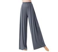 SHBHWS Pantaloni da danza in morbida viscosa for allenamento di classica moderna Per le Prove di Danza(Grey,XL)