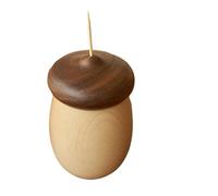 SHBHWS Porta stuzzicadenti da 1 Pezzo, Simpatico Dispenser in Noce Nera a Forma di marshroom per Cucina e Ristorante