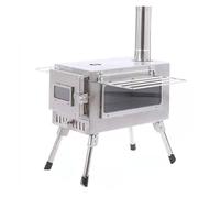 SHBHWS Tende da Campeggio Pieghevole cubica Picnic, Sauna, Camino Singolo, Stufa a Legna Portatile, Forno a Cassetta per Campeggio e Barbecue(White)