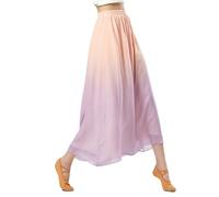 SHBHWS Tuta da Allenamento for Danza Classica - Pantaloni in Chiffon con Gambe Larghe fluenti Performance Che Cambia Colore Donna per Le Prove di Danza(Pinkish-Purple)