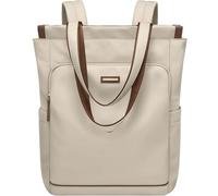 SHBHWS Zaino da donna convertibile, borsa a tracolla, zaino estetico con scomparto for laptop, tasca segreta, grande 15,6 pollici Per la Scuola, Il Lavoro(Apricot(32x40x13cm))