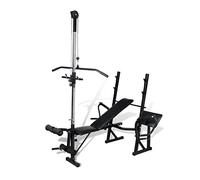 ShCuShan Panca Multifunzione Fitness a Casa,Panca Multifunzione - Regolabile,Estensioni delle Gambe, Stazione Butterfly- Palestra casa, Portabilanciere, Panca Pesi, Fitness