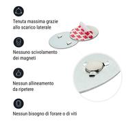 SHD by oneConcept Magnetic Mount Supporto magnetico per rilevatori di fumo a partire da 7 cm Ø, autoadesivo