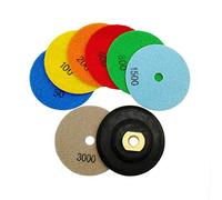 SHDIATOOL Diamante Lucidatura Pad - Set da 8 Pezzi 100mm e M14 per Lucidare a Secco Marmo Granito Pietra Ceramica
