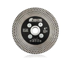 SHDIATOOL Diamond Cutting Grinding Discs - 100MM Granite Saw Blade Double-Side Vacuum Brazed Tile Diamond Blade X-Mesh Shape per Marmo Calcestruzzo Pietra Porcellana Ceramica M14 Thread