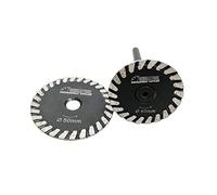 SHDIATOOL Diamond Turbo Mini lama per sega 2 pezzi, diametro 40 mm/50 mm, con 1 gambo rimovibile da 6 mm, per taglio incisione, granito, marmo, pietra, cemento