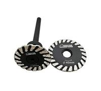 SHDIATOOL Dischi Diamantati 2 Pezzi 30mm/40mm Turbo Mini Lame per Incisione con un Rimovibile 6mm Codolo per Taglio e Intagliare Granito Marmo Pietra Calcestruzzo
