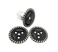 SHDIATOOL Dischi Diamantati 3 Pezzi 50mm Turbo Mini Lame per Incisione con un Rimovibile Filettatura M14 per Taglio e Intagliare Granito Marmo Pietra Calcestruzzo