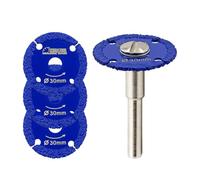 SHDIATOOL Disco da taglio diamantato 30mm,disco da taglio per metallo,4pcs lama per tubo d'acciaio,ferro,acciaio angolare con gambo rotondo da 6mm