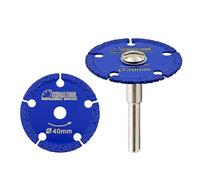 SHDIATOOL Disco da taglio diamantato 40mm,disco da taglio per metallo,2pcs lama per tubo d'acciaio,ferro,acciaio angolare con gambo rotondo da 6mm