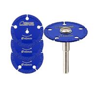 SHDIATOOL Disco da taglio diamantato 40mm,disco da taglio per metallo,4pcs lama per tubo d'acciaio,ferro,acciaio angolare con gambo rotondo da 6mm