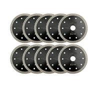 SHDIATOOL Disco Diamantato 10 Pezzi 125mm Super Sottile Turbo Lama per Porcellana Piastrella Ceramica Granito Marmo