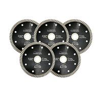 SHDIATOOL Disco Diamantato 5 Pezzi 105mm Super Sottile Turbo Lama per Porcellana Piastrella Ceramica Granito Marmo