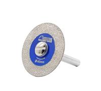 SHDIATOOL Disco diamantato per taglio vetro，40mm Mini lame per sega diamantata con gambo da 6 mm per piastrelle in ceramica porcellana marmo granito pietra artificiale su trapano macchina