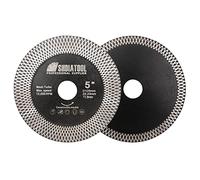 SHDIATOOL Lama per sega diamantata per piastrelle, 125 mm, per taglio a secco e umido e macinazione in porcellana, piastrelle di ceramica, granito, pietra artificiale, 2 pezzi