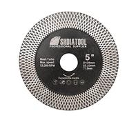 SHDIATOOL Lama per sega diamantata per piastrelle, disco abrasivo da taglio da 125 mm/5 "per taglio a secco/umido e rettifica in porcellana piastrelle di ceramica in granito marmo pietra artificiale