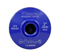 SHDIATOOL Mola piatta diamantata da 50 mm per smerigliatura di pietra Grit50/60 per marmo, granito, quarzo, muratura M14 su smerigliatrice angolare
