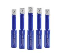 SHDIATOOL Punta per Trapano Diamantata 5PC 8mm Sega a Tazza con Gambo Triangolare per Porcellana Ceramica Piastrella Granito Marmo