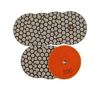 SHDIATOOL Tamponi per lucidatura a secco diamantati 7 pezzi diametro 3 pollici per granito e marmo lucidatura # 200