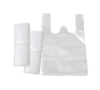 SHDIEHJFMLDH 200PCS Sacchetti in Plastica Trasparente a forma di gilet, per alimenti/spesa/asporto/prodotti alimentari, Transparent, 45cm x 35cm,28cm x 42cm