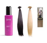 SHE 100PZ HAIR EXTENSION CIOCCHE CHERATINA CAPELLI VERI CM.50/60 NATURALI 100% REMY + RICOSTRUZIONE KNS PROFESSIONAL EXTENSION FILLER 125ML TRATTAMENTO RIGENERANTE ESTENSIONI