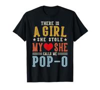 She Calls Me Pop-O Funny Fathers Day Nonno Maglietta