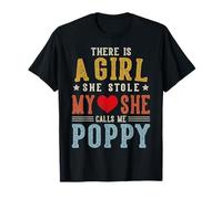 She Calls Me Poppy Funny Fathers Day Nonno Maglietta