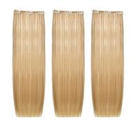 She Easy20 Extension 100% Made in Italy, Applicazione Veloce e Facile a Clip - Set da 3 Pezzi Capelli Veri Lisci - Biondo Dorato