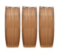 She Easy20 Extension 100% Made in Italy, Applicazione Veloce e Facile a Clip - Set da 3 Pezzi Capelli Veri Lisci - Biondo Dorato Chiaro Miele