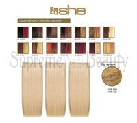SHE EXTENSION THREEASY 3 FASCE CAPELLI VERI MESCIATI CON CLIP 100% REMY CM 50/55