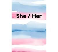 She / Her: Living My Truth - A Gender Affirming Notebook Trans Pride Flag Watercolor